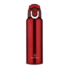Bình Giữ Nhiệt Inox Carlmann 600ml Màu Đỏ - QE-351