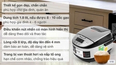 Nồi cơm điện tử Toshiba 1.8 lít RC-18DR2PV(K) / RC-18DR2PV(W)
