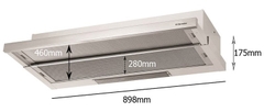 Máy hút mùi âm tủ Electrolux EFP9520X - Hàng Chính Hãng