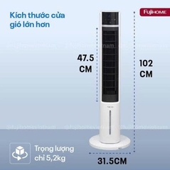 Quạt tháp hơi nước tích hợp lọc không khí ion Fujihome AC-DT5E