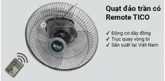 Quạt Đảo Trần Tico B4 (Điều Khiển) – Chính Hãng