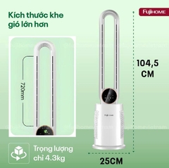 Quạt không cánh tích hợp lọc không khí bằng ion Fujihome BF-03R