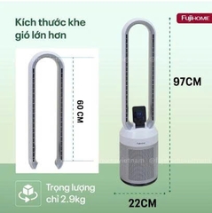 Quạt không cánh tích hợp lọc không khí Fujihome BF308DC