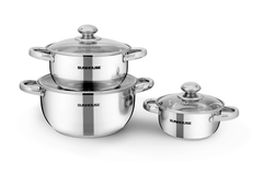Bộ nồi inox 3 đáy SUNHOUSE SH334