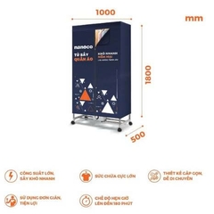 Tủ sấy quần áo Nanoco model NCD2207 (Công suất 2200W, Sức chứa ≤ 50kg)