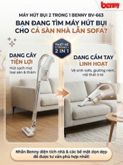 Máy Hút Bụi Cầm Tay Benny BV-663 – Hút khỏe, pin rời