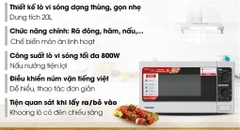Lò vi sóng có nướng Toshiba ER-SGM20(S1)VN 20 lít