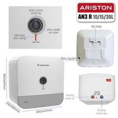 Bình nóng lạnh 15L Ariston AN3 15R VN . Công lắp đăt 200.000/1 bình