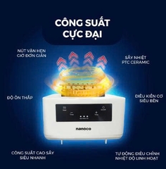 Tủ sấy quần áo có remnote và điều khiển cảm ứng Nanoco model NCD2024RC (Công suất 2000W, Sức chứa ≤ 30kg)