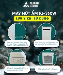 MÁY HÚT ẨM VÀ LỌC KHÔNG KHÍ FUJIROKI FJ-36XW