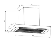 Máy hút mùi gắn tường tự động làm sạch Faster FS 35T Autoclean