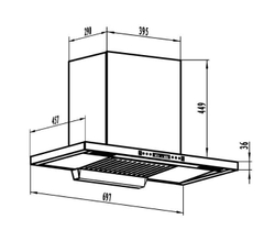 Máy hút mùi gắn tường tự động làm sạch Faster FS 45TS Autoclean