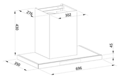 Máy hút mùi gắn tường Faster FST 700LCD Pro