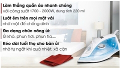 Bàn ủi hơi nước Philips GC1740 2000W
