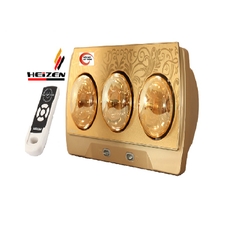 Đèn sưởi nhà tắm Heizen 3 bóng vàng HE-3BR (có điều khiển từ xa) Hàng Chính Hãng