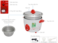 Nồi Cơm Điện Nắp Rời Sharp KSH-D22V (2.2L)