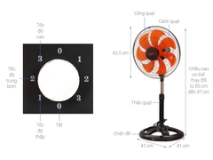 Quạt lửng Senko 7 cánh LTS1636 65W