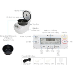 Nồi cơm điện tử Panasonic 1.8 lít SR-CL188WRA.hàng chính hãng