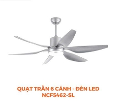 Quạt trần 6 cánh Nanoco NCF5462 đèn Led