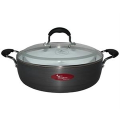 Nồi nhôm nắp kính 34cm thấp  HA0234LC-AU06