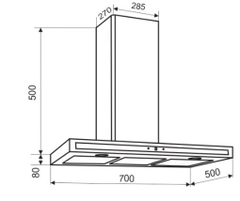 MÁY HÚT MÙI FASTER QUATRO LUX 70SM 70CM CHỮ T