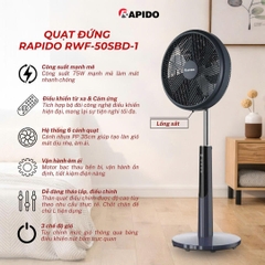 Quạt Đứng Rapido RWF-50SBD-1 điều khiển từ xa