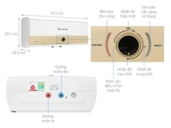 Máy nước nóng gián tiếp Ariston 20 lít 2500W SLIM3 20 RS MT