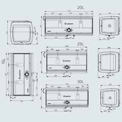 Bình nóng lạnh ARISTON SL3 15 RS 15L lít. Công lắp : 200.000/ 1 chiếc