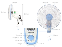 Quạt treo tường Senko 3 cánh TC1626 47W