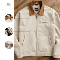 Jacket Kaki Cổ Nhung Amanlab