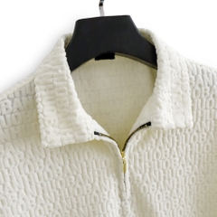 Áo thun polo nam ngắn tay cổ bẻ, chất vải cotton nhung dệt 3d họa tiết chử Tellor AMANLAB