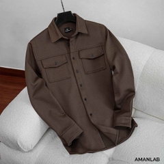 Áo khoác sơ mi nam phong cách hàn, chất vải cotton vân chéo Jacke Shirt AMANLAB