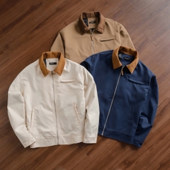 Jacket Kaki Cổ Nhung Amanlab