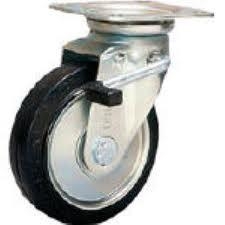 Bánh xe cao su xoay có phanh Φ130