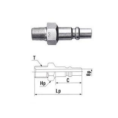 Khớp nối khí ga đầu đực ren ngoài 22PMT