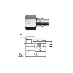 Khớp nối đầu cái ren trong 20PF