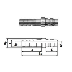 Khớp nối đầu đực đuôi chuột 20PH