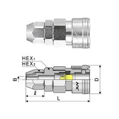 Khớp nối đầu cái 21SA