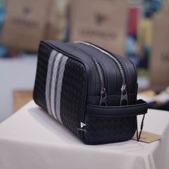 Clutch hộp da đan