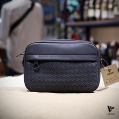 Clutch kiêm túi đeo chéo da đan