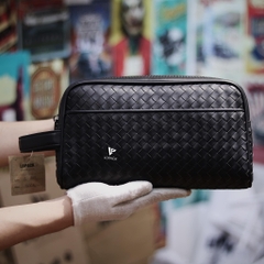 Clutch hộp xách tay da đan