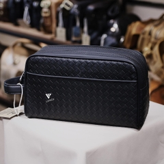 Clutch hộp xách tay da đan