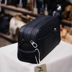 Clutch hộp xách tay da đan