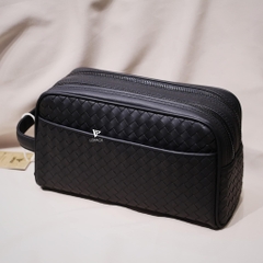 Clutch hộp xách tay da đan