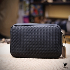 Clutch kiêm túi đeo chéo da đan