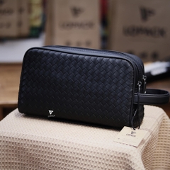 Clutch hộp xách tay da đan