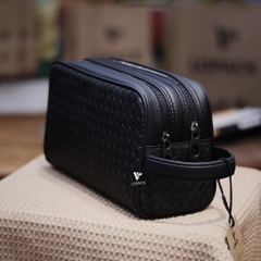 Clutch hộp xách tay da đan