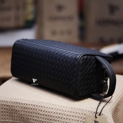 Clutch hộp xách tay da đan