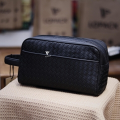 Clutch hộp xách tay da đan