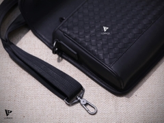 Túi đeo chéo dáng ngang da đan